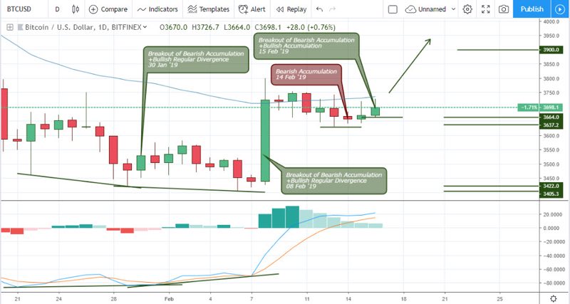 BTCUSD Analysis for Bitcoin brokers - February 22 2019